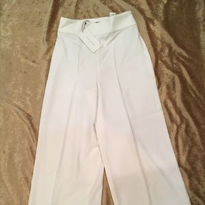 Zara | Pants u0026 Jumpsuits | Zara Woman White High Waist Wide Leg Cropped  Pants | Poshmark